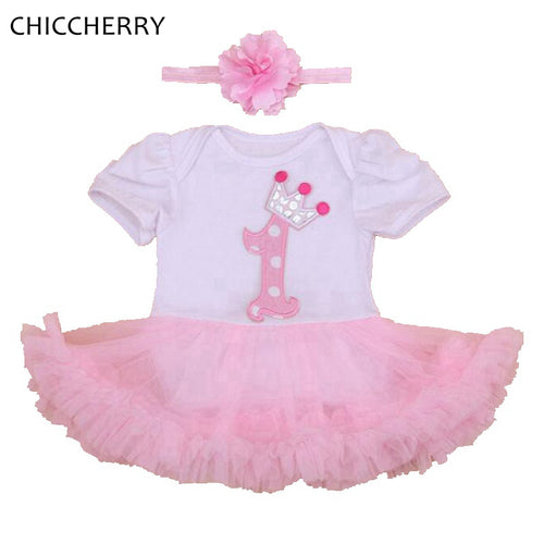 Summer Baby Girls' Clothing Sets 1st Birthday Outfits Lace Petti Romper Dress Headband 2PCS Baby Girl Tutu Set Kids Clothes