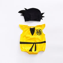 Charger l&#39;image dans la galerie, 2018 Newborn Baby boy girl Cotton rompers set baby boys&#39; clothing + hat Dragon Ball outifts Summer sleeveless jumpsuits